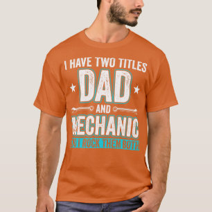 Camiseta Pai e Garagem Mecânica Engraçada Correção de Carro
