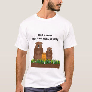 Camiseta Pai e mãe me fazem sentir seguro.