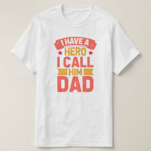Camiseta Pai é meu aniversário de herói ou Dia de os pais T