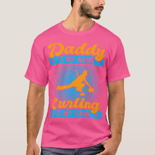 Camiseta Pai é Meu Nome Curling é Meu Jogo Engraçado Curler