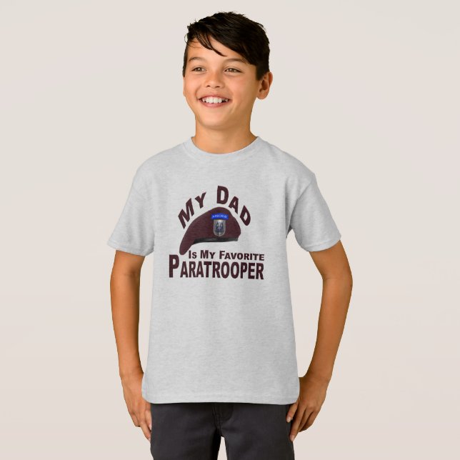 Camiseta Pai é o meu 82º Paraquedista de bordo favorito (Frente Completa)