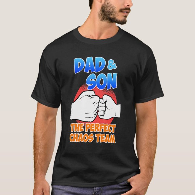 Camiseta Pai E Pai Da Equipe Son Chaos (Frente)