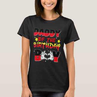 Camiseta Pai E Pai Da Festa Da Família Birthday Boy