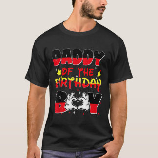 Camiseta Pai E Pai Da Festa Da Família Birthday Boy