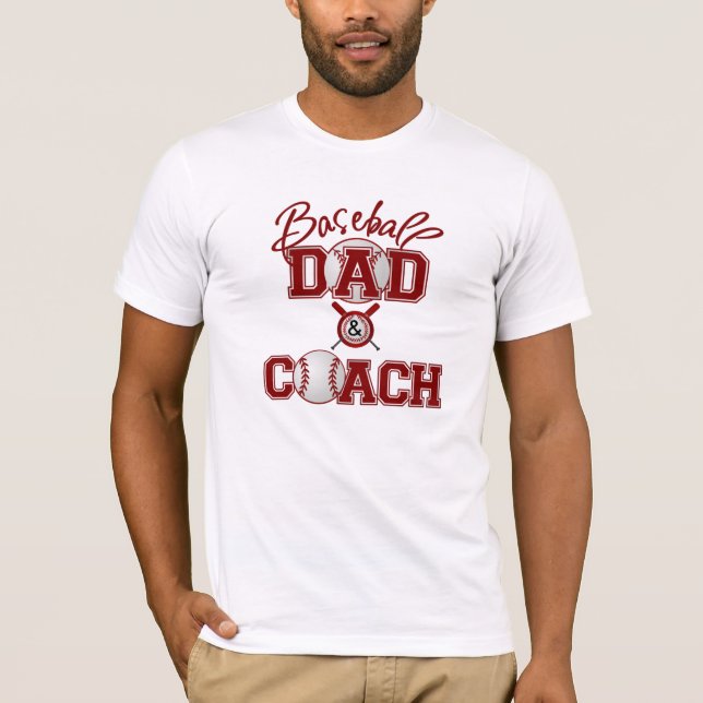 Camiseta PAI e TREINADOR do basebol (Frente)