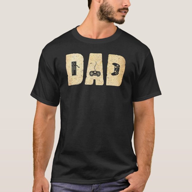 Camiseta Pai E Videos games Para O Dia 2019s (Frente)