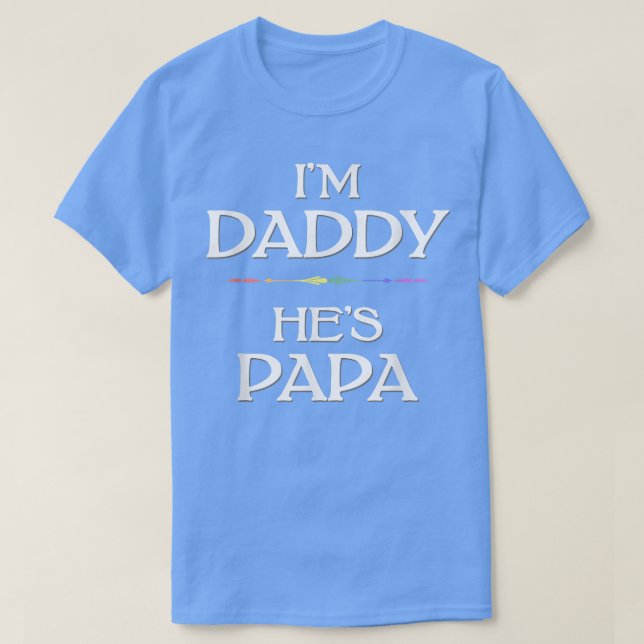 Camiseta Pai Ele é o Dia de os pais Gay do Papa LGBT  (Frente do Design)