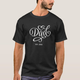 Camiseta Pai elegante letra manuscrita, dia dos pais