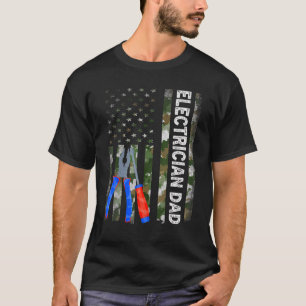 Camiseta Pai Eletrônico da Camouflage, Bandeira Legal Ameri
