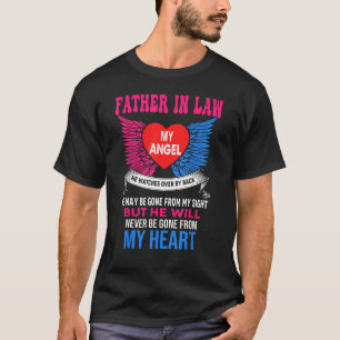 Camiseta Pai Em Direito Meu Anjo Ele Vê Em Meu Fundo Em Mai