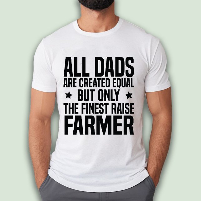 Camiseta Pai Encantador Engraçado ou Branca de Apreciação d (Funny Farmer Dad or Husband Appreciation White T-Shirt)