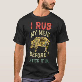 Camiseta Pai Engraçado Adora Churrasco Eu Esfrego Meu Sm De