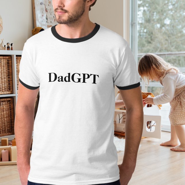 Camiseta Pai Engraçado Aniversário PaiGPT Acionado por AI e (Criador carregado)