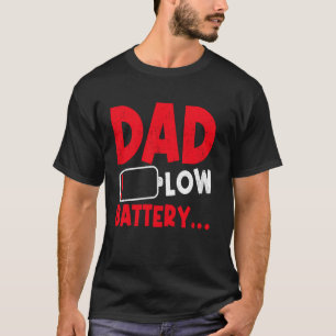 Camiseta Pai Engraçado Bateria Baixa Papai Dia dos Pais Fel