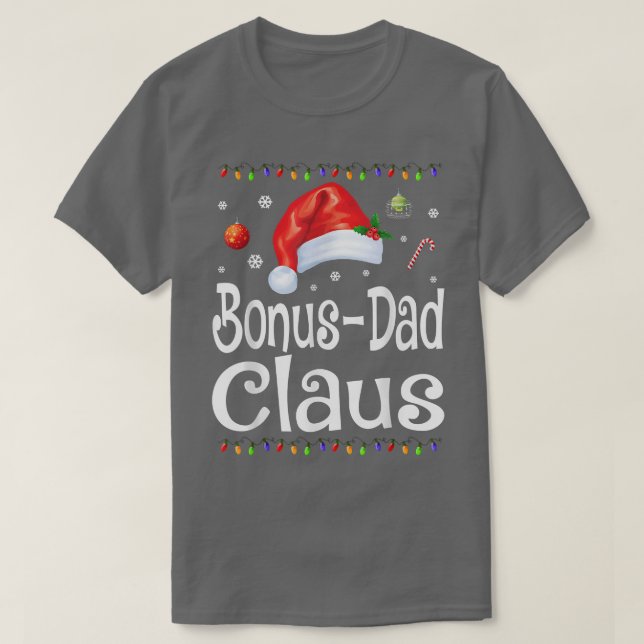 Camiseta Pai Engraçado Claus Papais noeis de Pijamas de Nat (Frente do Design)