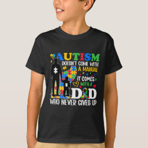 Camiseta Pai engraçado com autismo não vem com um manual Au