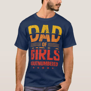 Camiseta Pai Engraçado das Meninas Numerado Pais Orgulhosos