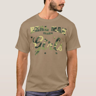 Camiseta Pai Engraçado das Meninas Pai Humor Mens Real Man