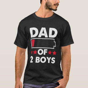 Camiseta Pai Engraçado De 2 Rapazes, Dia de os pais De Idei