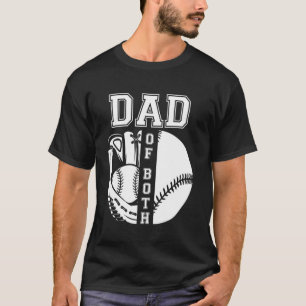 Camiseta Pai Engraçado de Ambos Beisebol Softbol Esporte Di