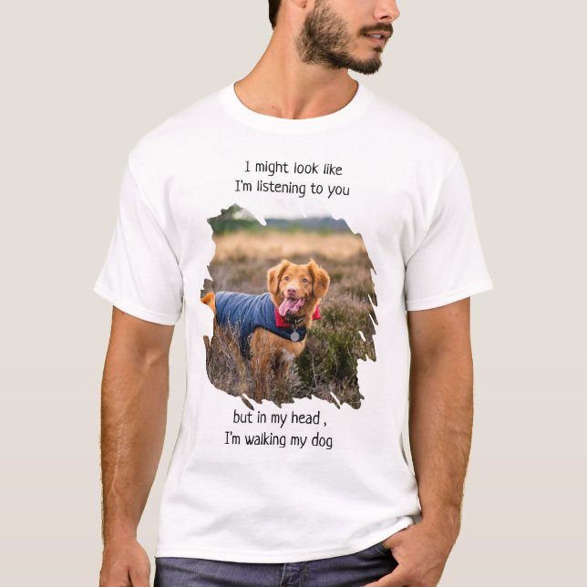 Camiseta Pai Engraçado de Cães Fotográficos (Frente)