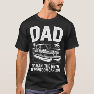 Camiseta Pai engraçado de pontão pilotando capitão de barco