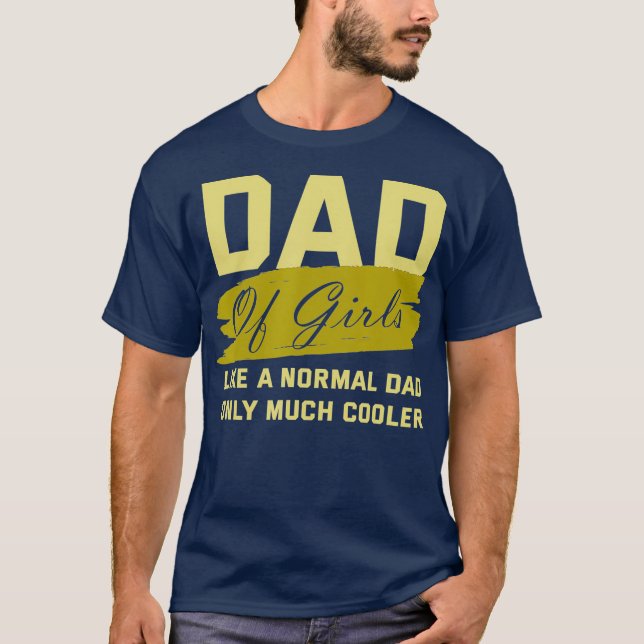 Camiseta Pai Engraçado De Raparigas Padre Cooler Filhas Apa (Frente)