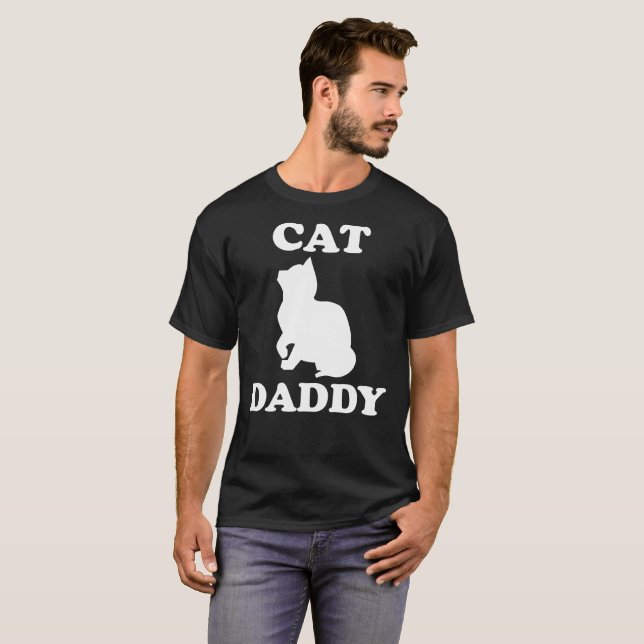 Camiseta Pai engraçado do gato (Frente Completa)