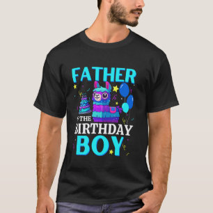 Camiseta Pai Engraçado Do Menino De Aniversário Llama Festa