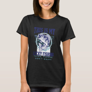 Camiseta Pai engraçado do peixe de água doce, este é meu di