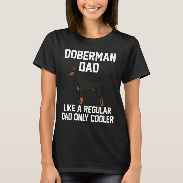 Camiseta Pai Engraçado Doberman (Frente)