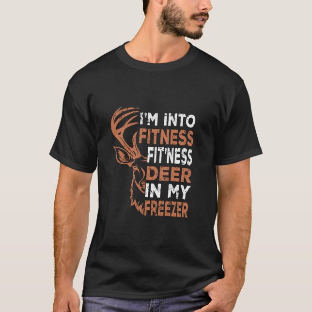 Camiseta Pai Engraçado Estou na Malhação Deer Freezer (Frente)
