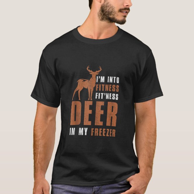 Camiseta Pai Engraçado Estou na Malhação Deer Freezer (Frente)