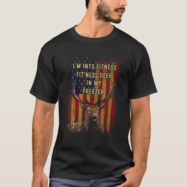 Camiseta Pai Engraçado Estou na Malhação Deer Freezer Hun (Frente)