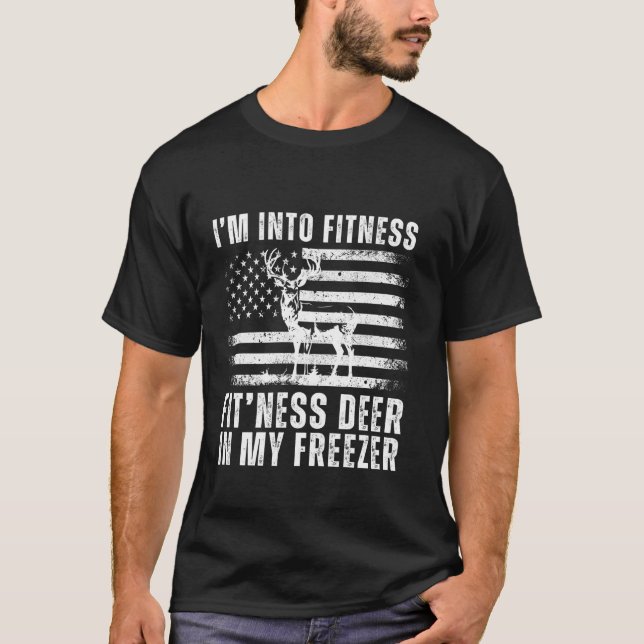 Camiseta Pai Engraçado Estou na Malhação Deer Freezer Hun (Frente)