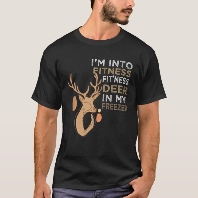 Camiseta Pai Engraçado Estou na Malhação Deer Freezer Hun (Frente)