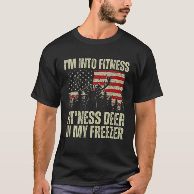 Camiseta Pai Engraçado Estou na Malhação Deer Freezer Hun (Frente)