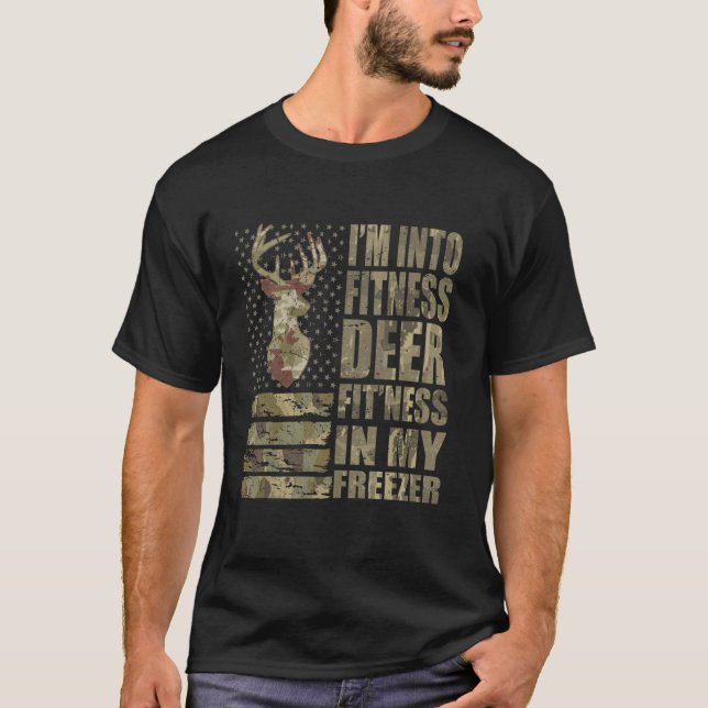 Camiseta Pai Engraçado Estou na Malhação Deer Freezer Hun (Frente)