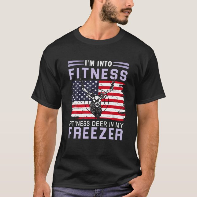 Camiseta Pai Engraçado Estou na Malhação Deer Freezer Hun (Frente)