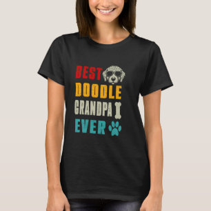 Camiseta Pai Engraçado Goldendoodle, vovô da melhor porta d