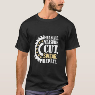 Camiseta Pai Engraçado Medida de Corte de Handyman
