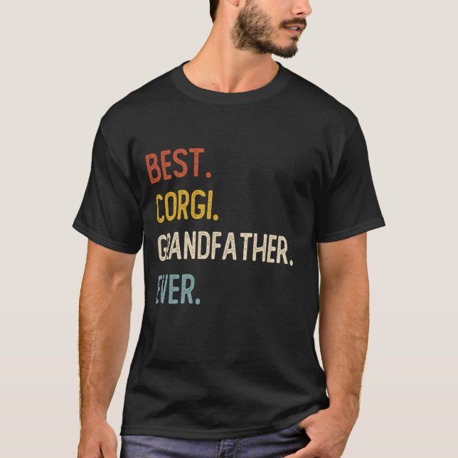 Camiseta Pai Engraçado Melhor Avô De Corgi Alguma Vez Camis (Frente)