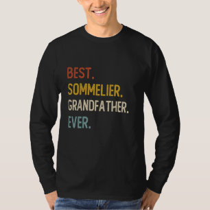 Camiseta Pai Engraçado Melhor Avô Sommelier Alguma Vez Cami