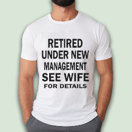 Camiseta Pai engraçado ou branco de aposentadoria do marido