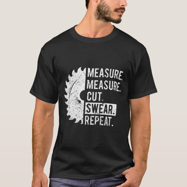 Camiseta Pai Engraçado Padre Mede-se Corte Jurar Pai de Han (Frente)