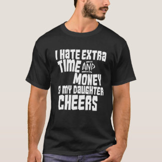 Camiseta Pai Engraçado Pai da Equipe de Saúde do Cheerleade