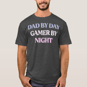 Camiseta Pai Engraçado Por Jogador De Dia Pela Noite, Citan