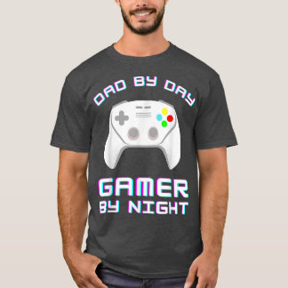 Camiseta Pai Engraçado Por Jogador De Jogos Noturnos