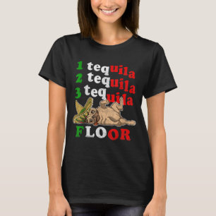 Camiseta Pai Engraçado Presente 1 2 3 Tequila Floo
