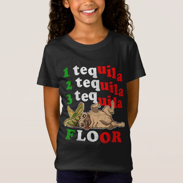 Camiseta Pai Engraçado Presente 1 2 3 Tequila Floo (Frente)
